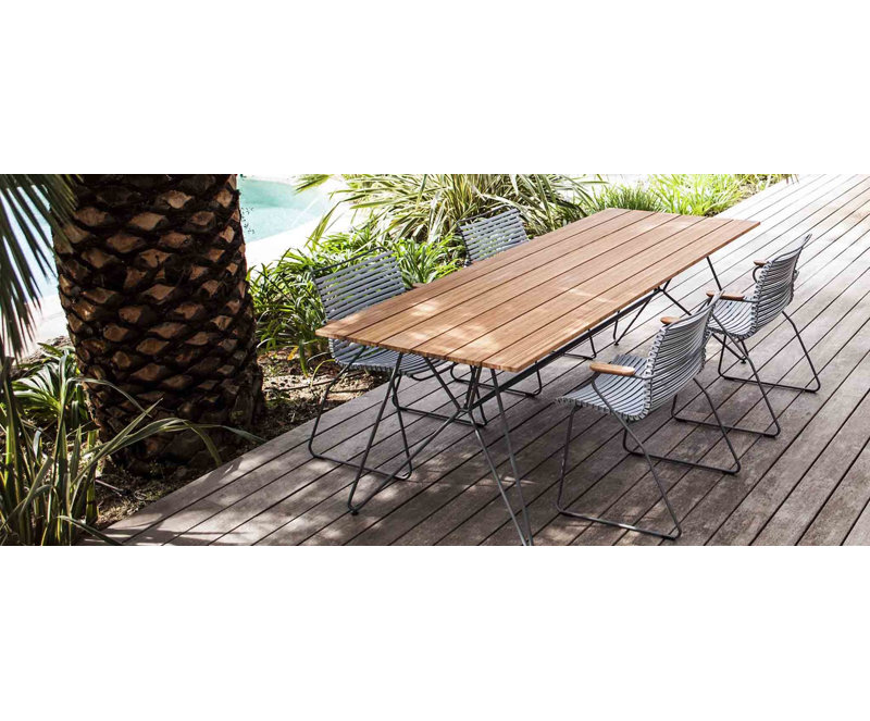 Outdoor Dining Table, 34.8" W x 63" L x 29.3" H