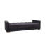 Canapé-lit rembourré avec rangement Primenest Nimbusflow, microfibre noire