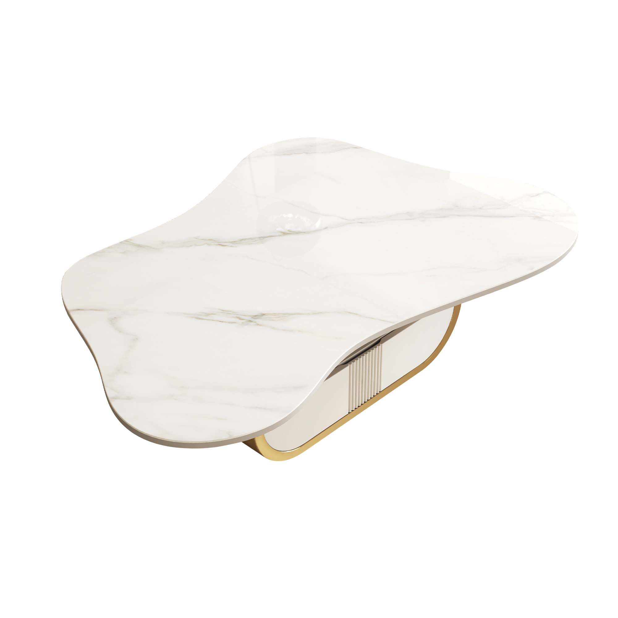 Everly Quinn Modern Butterfly Coffee Table with Top – Oval Center Table ...
