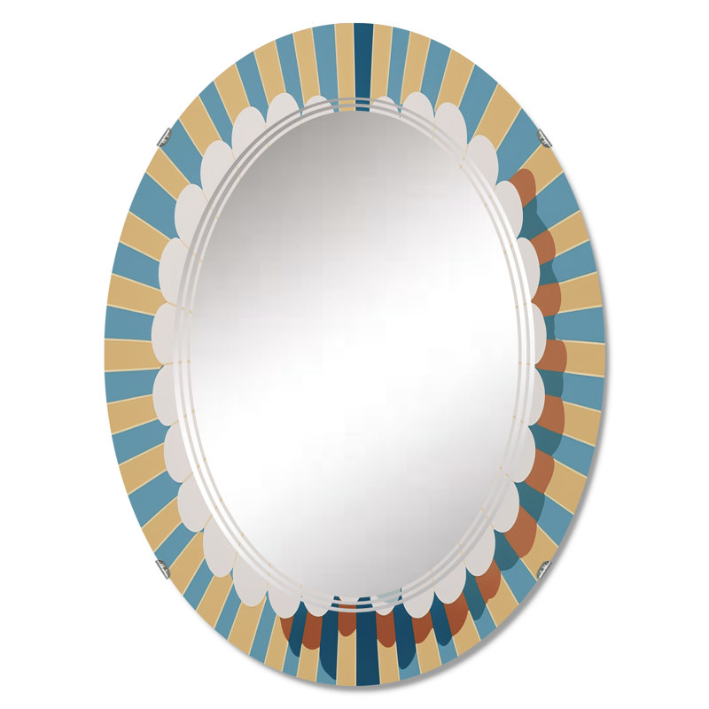 Camion - Miroir mural moderne ovale, 30 po x 20 po