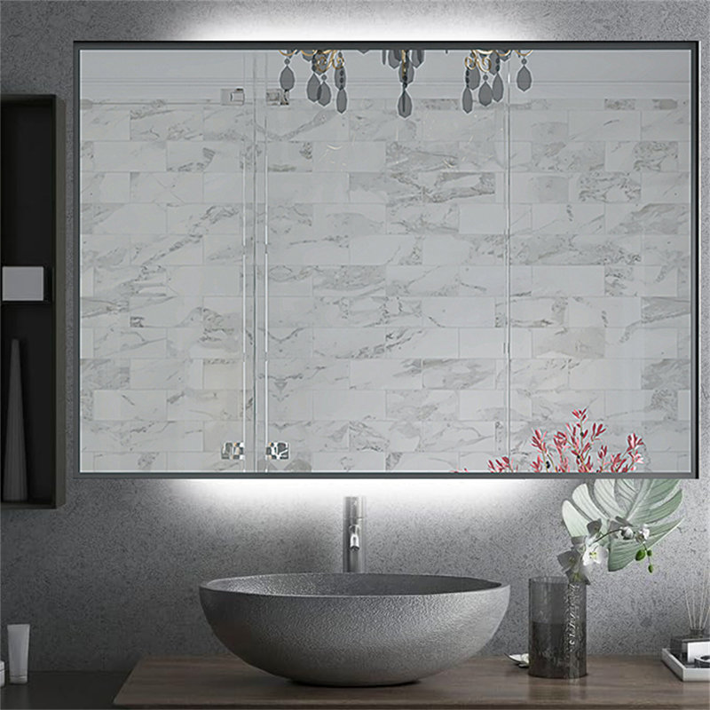 Miroir de salle de bain Bilan, Noir, 30 po x 48 po