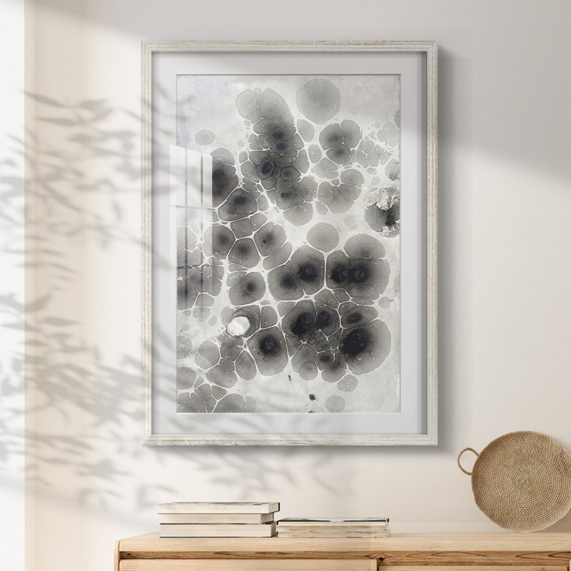 Marbrage - impression encadrée, H 28,5 po x l 20,5 po, Blanc