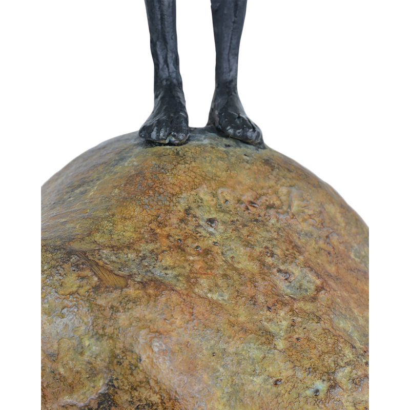 Man On Rock People Figurines & Sculptures