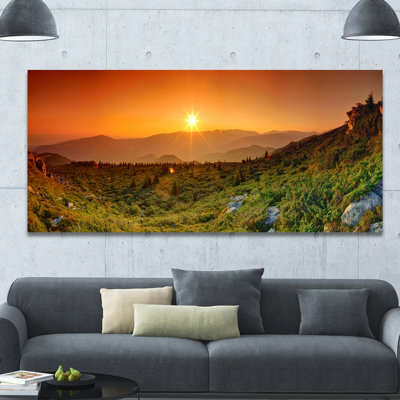 «Summer in Mountains Panorama», impression sur toile tendue