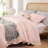 Ruffle Comforter Set 3 Pieces-Bedding for All Seasons Fluffy Vintage Farmhouse Comforter With Two Pillowcases-117190132-117190142