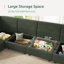 Canapé-lit modulaire rembourré avec rangement vert-906433891