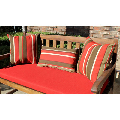 Striped Outdoor Reversible Throw Pillow