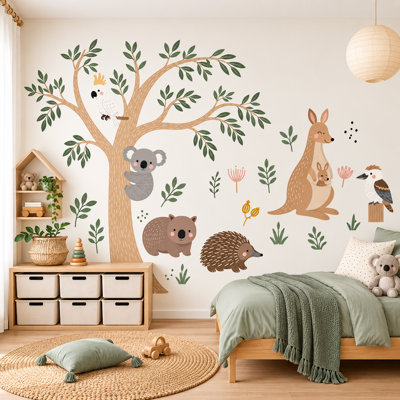 Large Australian Bush Peel-and-Stick Wall Decal Set