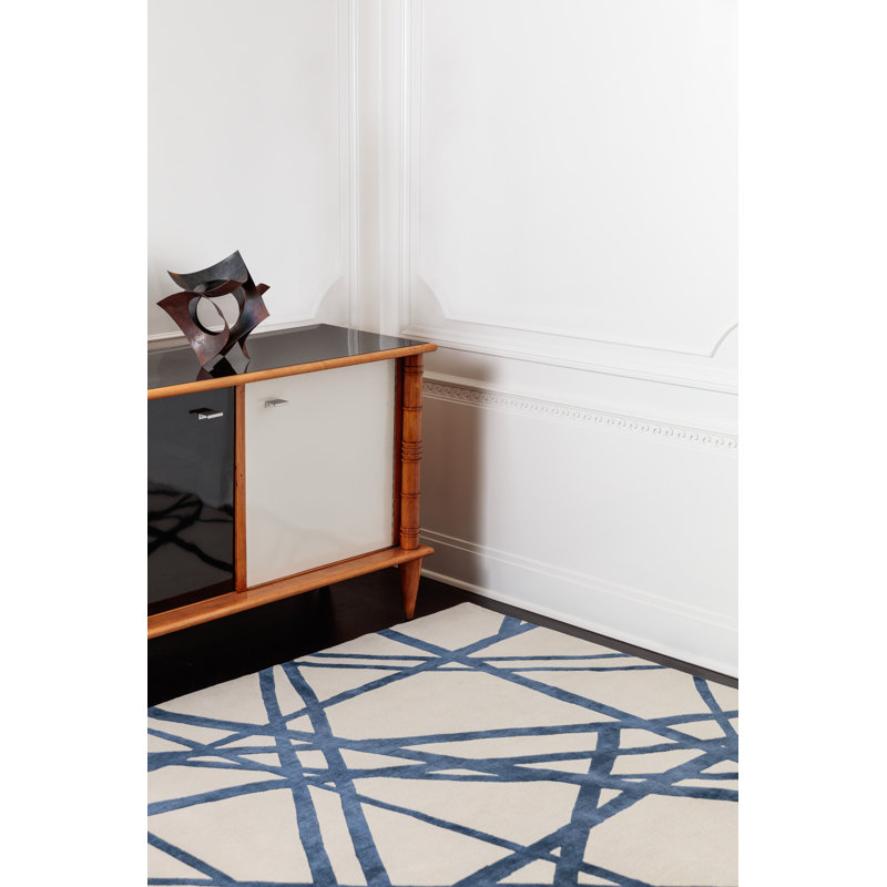 Kelly Wearstler Channels Indigo Area Rug, Rectangle 6' x 9'