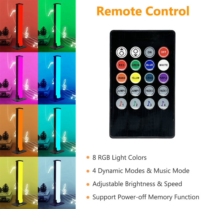 Dimmable LED Light Bar with Remote Control RGB Colour Changing Desk Light