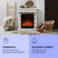 Klarstein 60cm W White Electric Fireplace