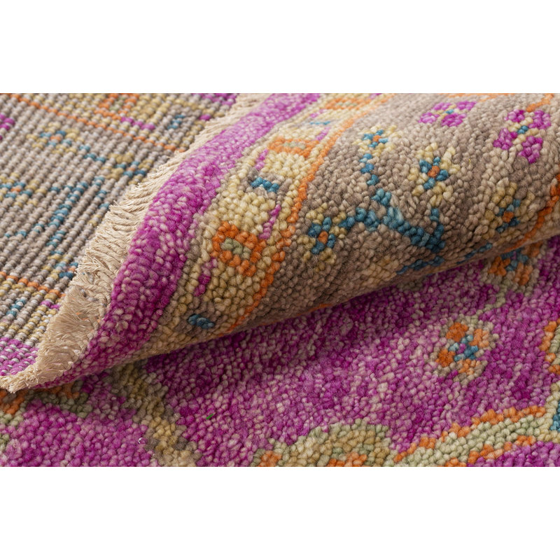 Rock My Classics Wool Oriental Area Rug in Pink/Orange, Rectangle 3' x 5'