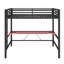 Structure de lit mezzanine en métal avec bureau et lumière DEL Gaming-1279978664-1279978666