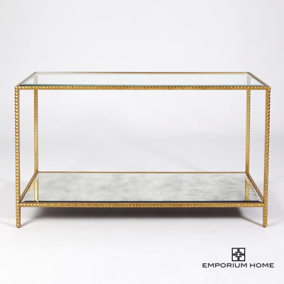 Emporium Home 58.75'' W Glass Console Table