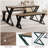 Square Dining Table Set for 4, Extendable Wooden Table with Upholstered Chairs, Compact Kitchen Set-261397113-261397117-261397104