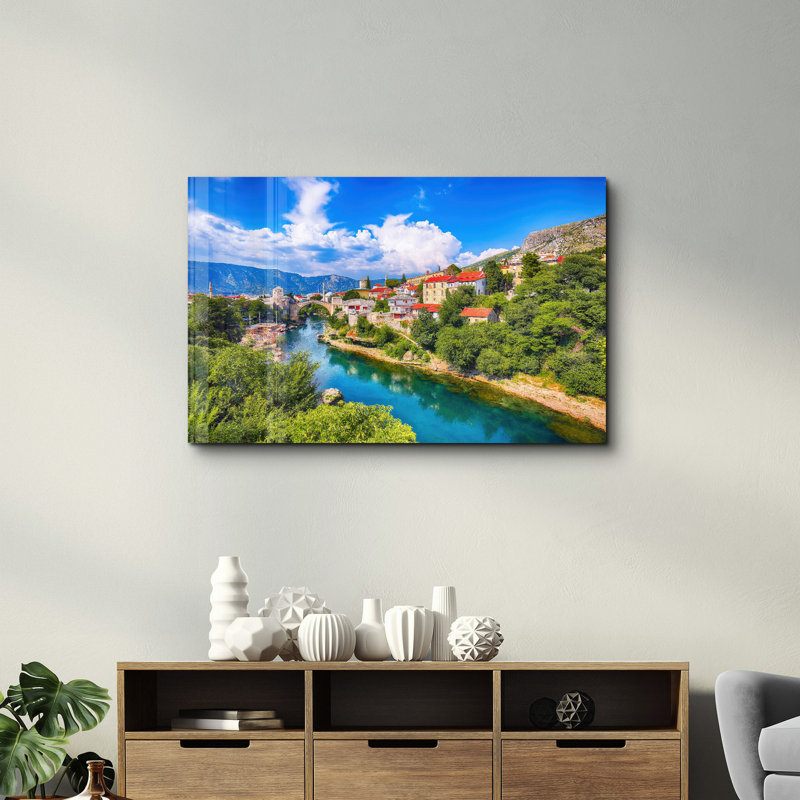 Peinture élégante en verre trempé de 27,6 po x 43,3 po | 100% verre trempé, épaisseur: 0,16 pouce | Œuvre imprimée UV, parfaite pour la décoration intérieure et les intérieurs modernes, des visuels époustouflants pour toute pièce