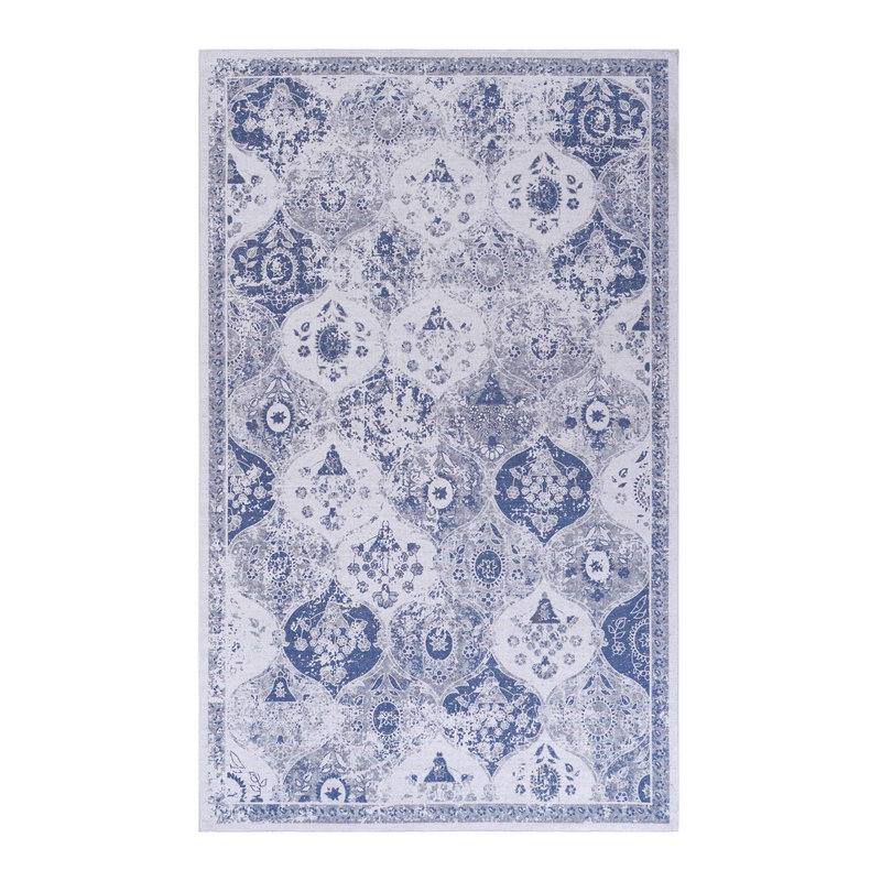 Tapis bleu lavable 2 pi x 3 pi (bleu, 2 pi x 3 pi)