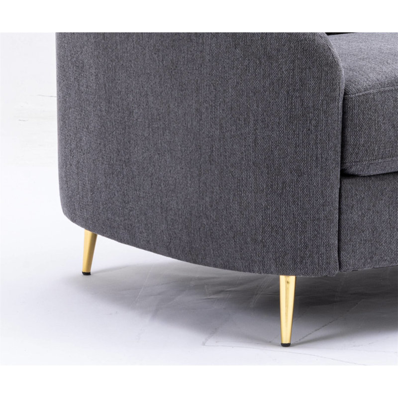 Yuina Gray Linen Sofa