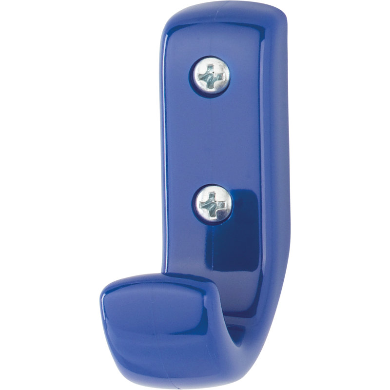 Hydron Plastic Wall Wall Hook, Cobalt Blue