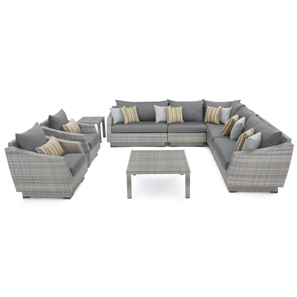Cannes 9 Piece Seating Group with Cushions - Thumbnail 3