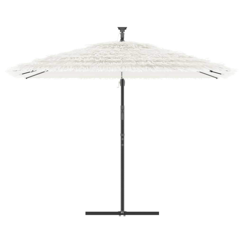 VIDAXL Cantilever Parasol - Straw Top - 2.9m - White - Image 4