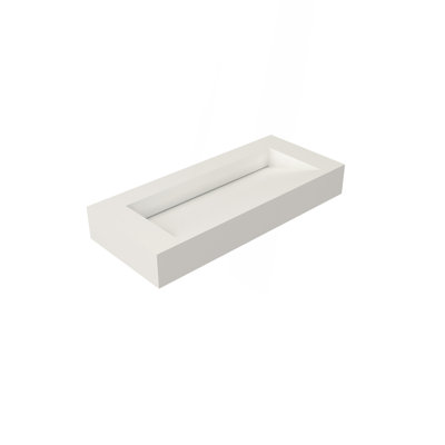 Surface solide de salle de bain 42 po Basin, couleur blanc mat