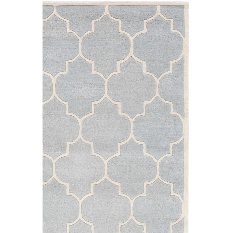 Tapis en laine touffeté à la main Carolene, Tapis de couloir 2 pi 3 po x 7 pi