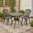 Rustproof Weather Resistant Scratch Proof Heavy Duty 31.5 Inch Cast Aluminum Round Patio Dining Table With Pre Drilled Umbrella Hole And Stable Non Slip Base For Backyard Garden