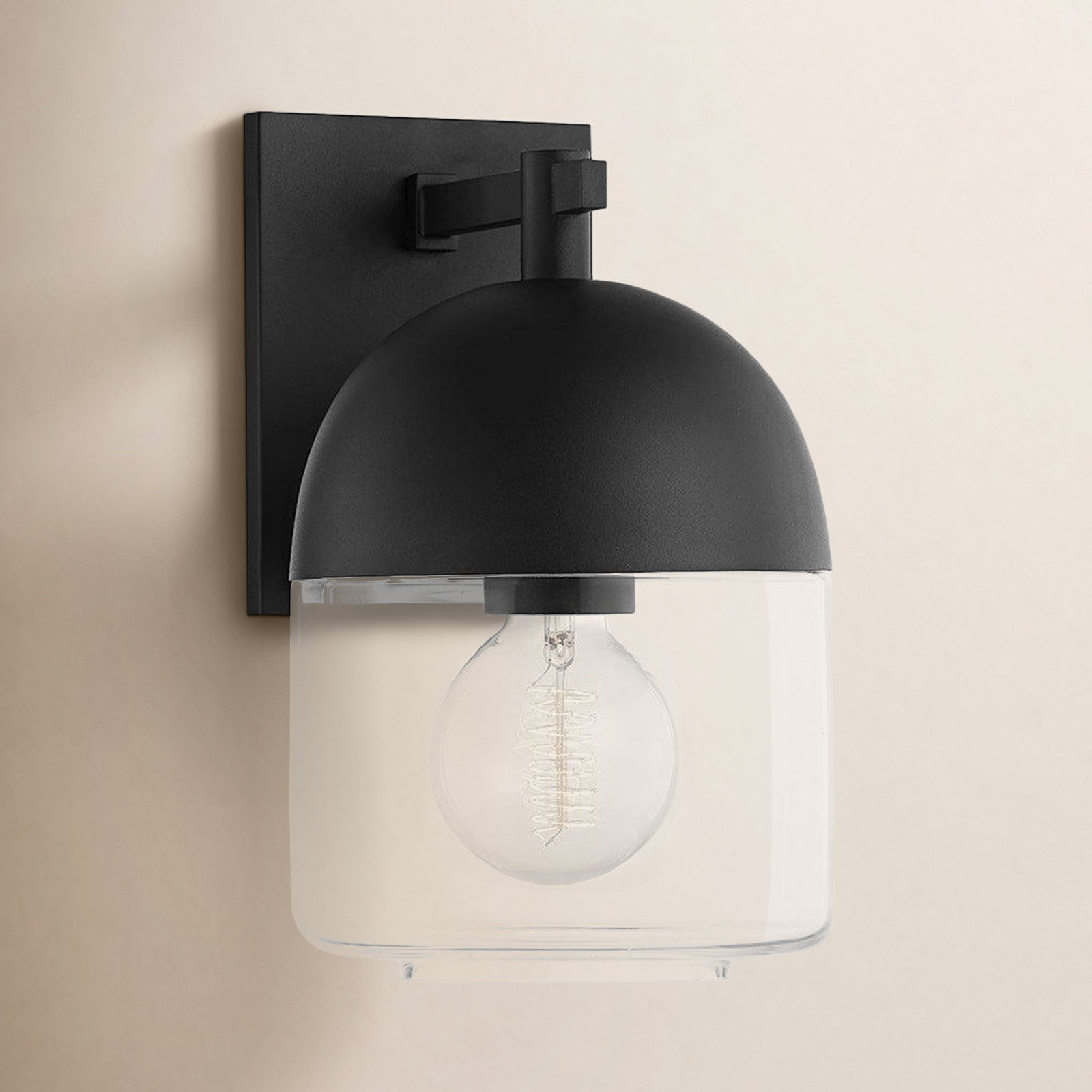 1-Light Outdoor Armed Sconce, 11.25" H x 7" W x 8.25" D