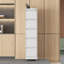 Classeur vertical à 5 tiroirs, roulettes pour la mobilité, rangement en métal de format A4 / lettre / légal, blanc, P 17,71 po x l 15,15 po x H 65,51 po, système de verrouillage sécuritaire, fonctionnement silencieux des tiroirs