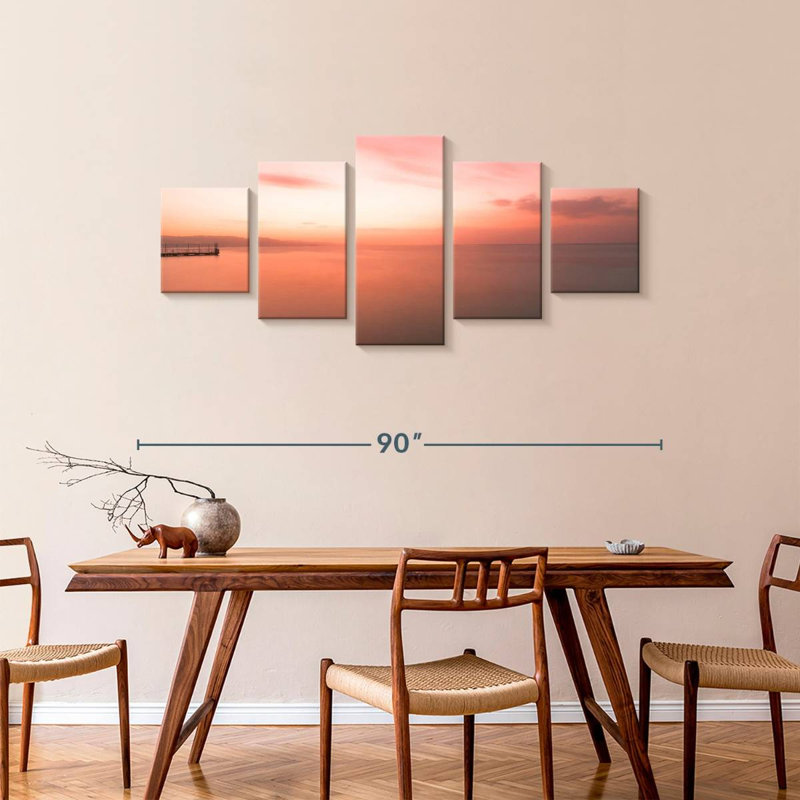Caribbean Sea During Sunset, 36" H x 80" W