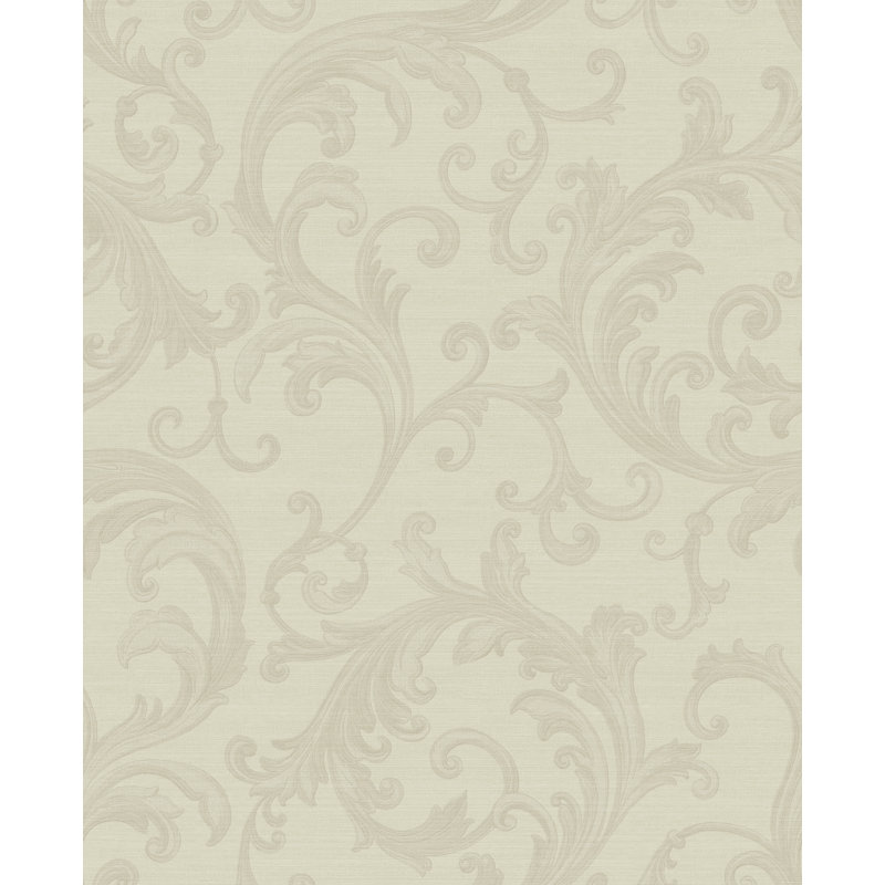 Rouleau de papier peint métallique L 33 pi x l 20,5 po Kristen, Crème