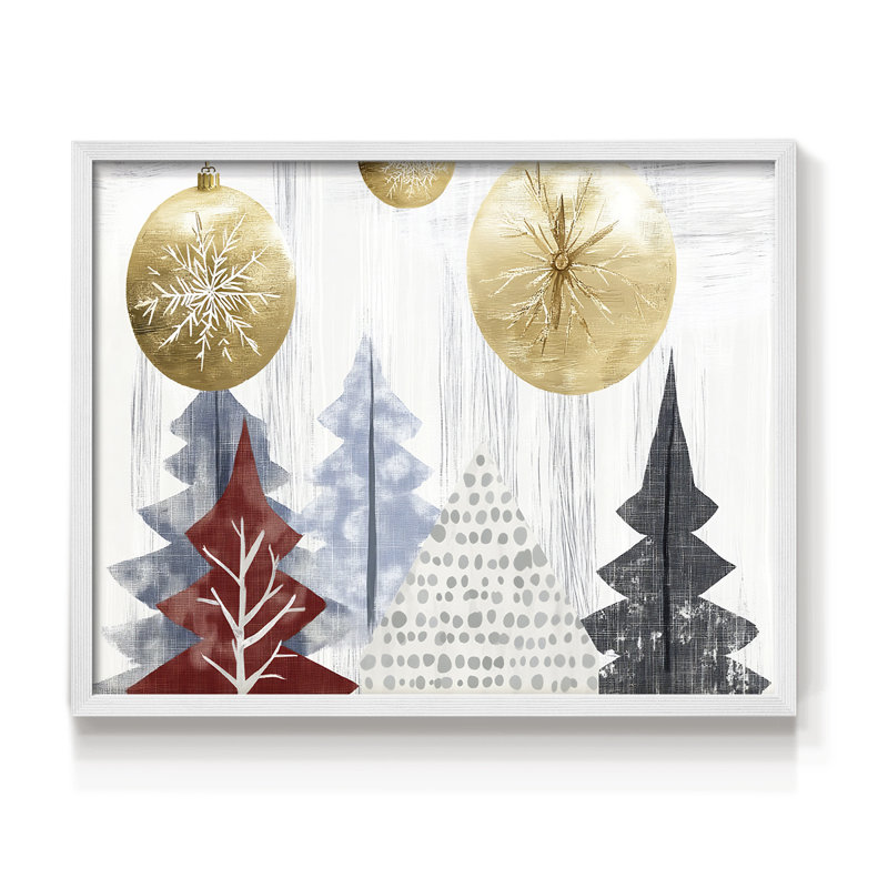 Art de Noël - CXCVII - Impression encadrée - réaménageable, H 11 po x l 14 po, Blanc