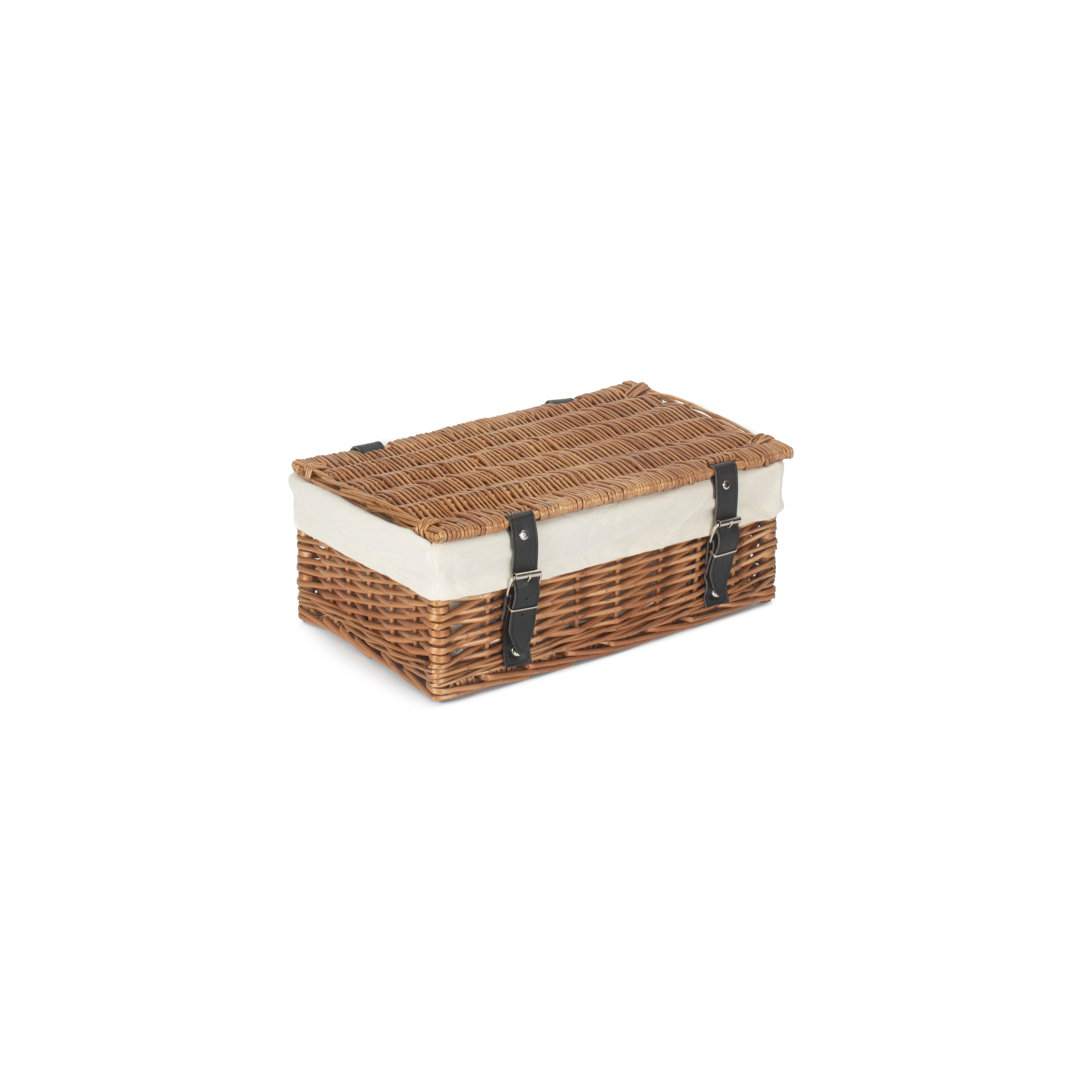 14 Inch Empty Wicker Hamper Basket - with Lining