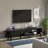 Wooden Oval Fluted TV Stand With Charging Station For TV Up To 80", Mid-Century Media Console With Sliding Tambour Door, Farmhouse TV Cabinet With Golden Handle-58704283