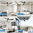 2pcs Flush Mount Ceiling Fan With Light-1130165029-1130165031