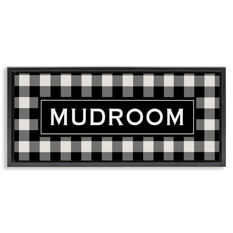 Mudroom Classic New England Plaid, Cadre flottant noir de jais, H 14 po x l 31 po