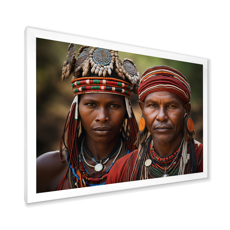 «Clapperton African Tribes», impression sur toile, H 30 po x l 40 po x P 1,5 po, Cadre photo blanc