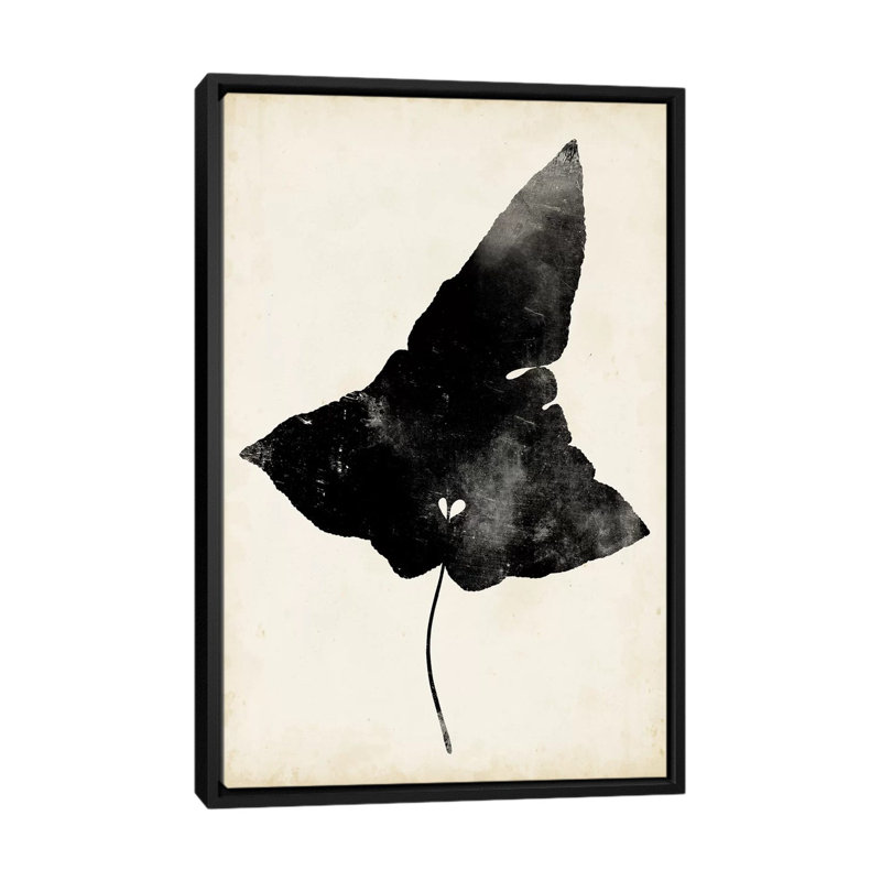 « palm silhouette i », impression sur toile, H 26 po x l 18 po x P 1,5 po, Toile avec cadre noir
