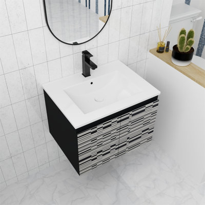 24.02'' Single Bathroom Vanity with Ceramic Top