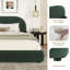 Très grande base de lit tapissier en velours, lit de luxe moderne doux au toucher pour chambre à coucher, vert foncé-729393455-729393449