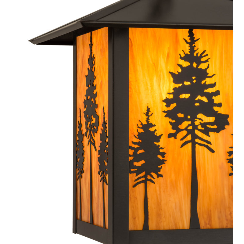 Luminaire suspendu rectangulaire 1 lumières lanterne Villagomez