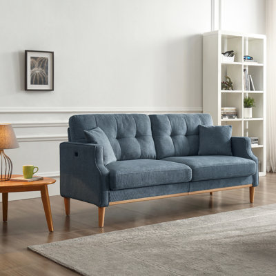 3 coussins imperméables bleu foncé avec rayures