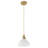 1-Retro Copper Transparent Glass Dimmable Pendant Light
