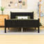 Lit plateforme en bois avec tête de lit, pied de lit et pieds centraux-512968600-512968583