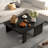 Modern Rectangle Coffee Table Set With Modular L-shape Design-1553082770
