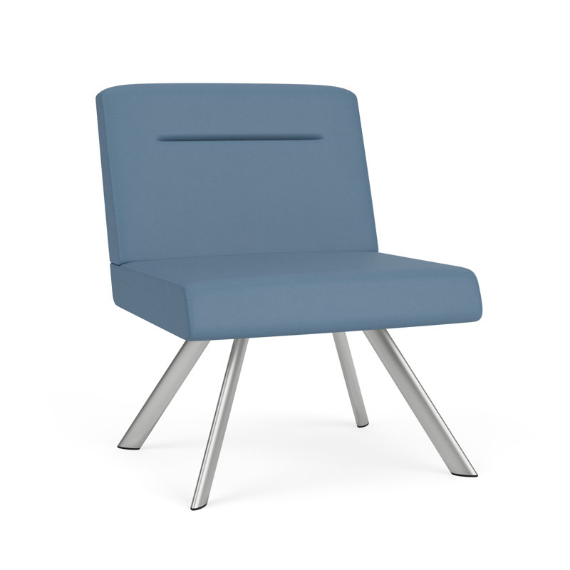 Fauteuil bistro avec accoudoirs Willow, Argent argent, Open House Quarry - bleu