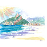 Beach Dreams Praia De Ipanema Rio De Janeiro Brazil Print by Martina Bleichner