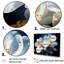 Fleurs transparentes blanches et bleues - impressions murales fleurs-95877739-95877742