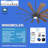 65" 12 - Blade Outdoor LED Smart Windmill Ceiling Fan with Remote Control and Light Kit Included